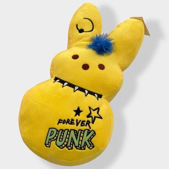 Peeps 17” Large Emo Peep Bunny Rabbit Plush Set Purple Yellow Pink NWT HTF RARE - Picture 2 of 7
